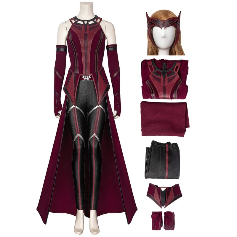 2021 Wanda Costume WandaVision New Cosplay Wanda Maximoff Scarlet Witch Suit 1 2021 Wanda Costume WandaVision New Cosplay Wanda Maximoff Scarlet Witch Suit