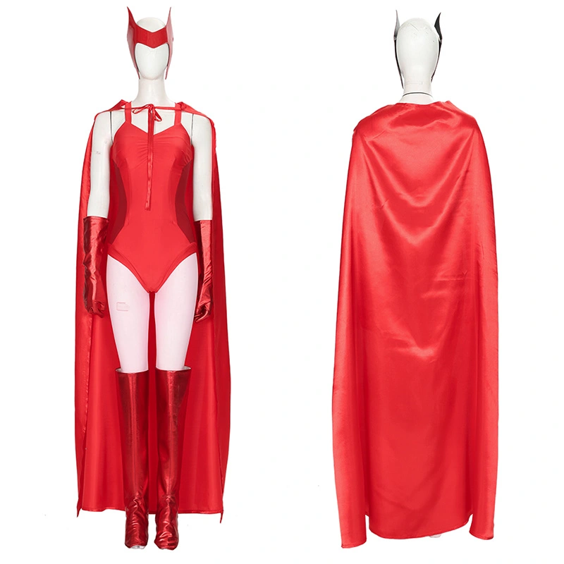 2021 Wanda Costume WandaVision Maximoff Scarlet Witch Cosplay Suit 1 2021 Wanda Costume WandaVision Maximoff Scarlet Witch Cosplay Suit
