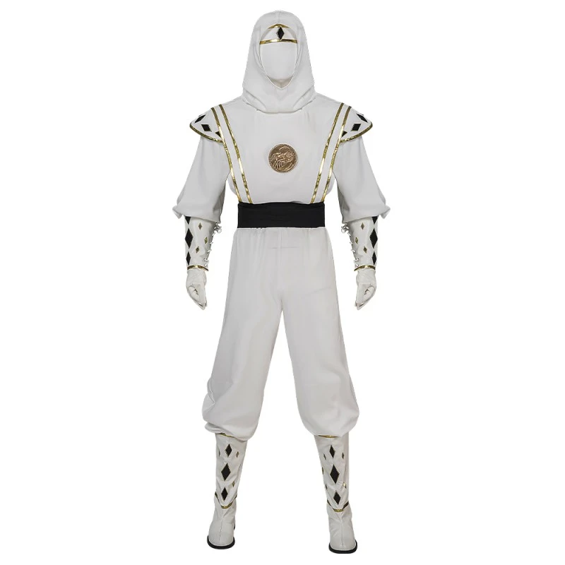 Mighty Morphin Power Rangers Tommy Oliver White Cosplay Costumes MMPR Cosplay Suit 2 Mighty Morphin Power Rangers Tommy Oliver White Cosplay Costumes MMPR Cosplay Suit - Image 2