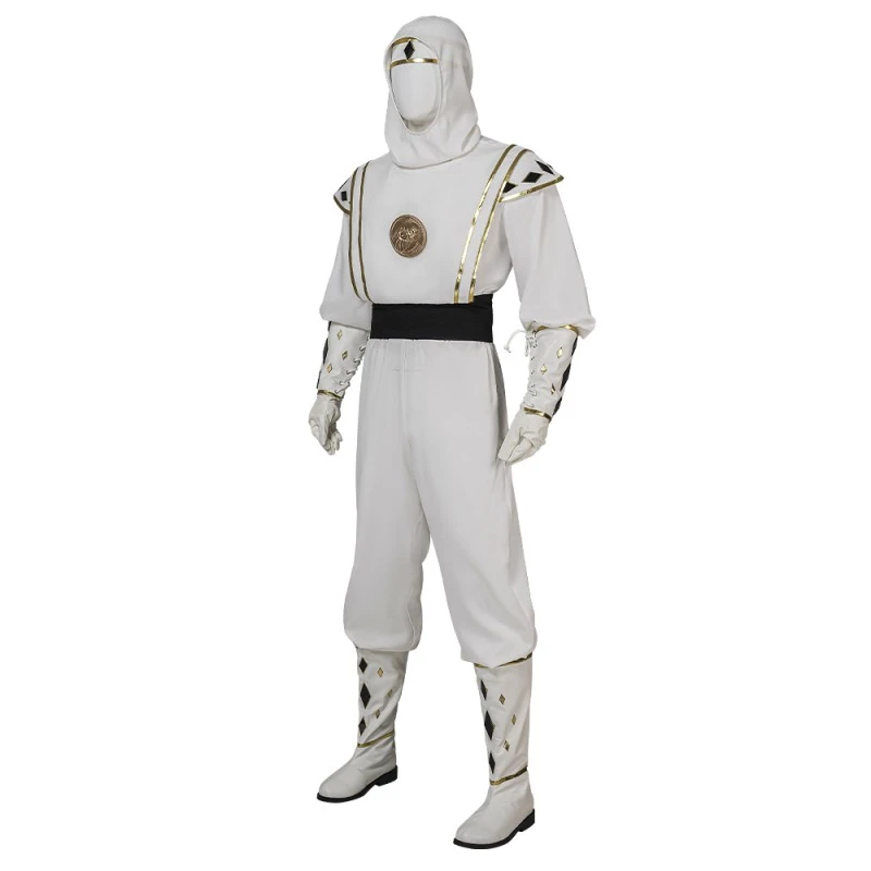 Mighty Morphin Power Rangers Tommy Oliver White Cosplay Costumes MMPR Cosplay Suit 4 Mighty Morphin Power Rangers Tommy Oliver White Cosplay Costumes MMPR Cosplay Suit - Image 4