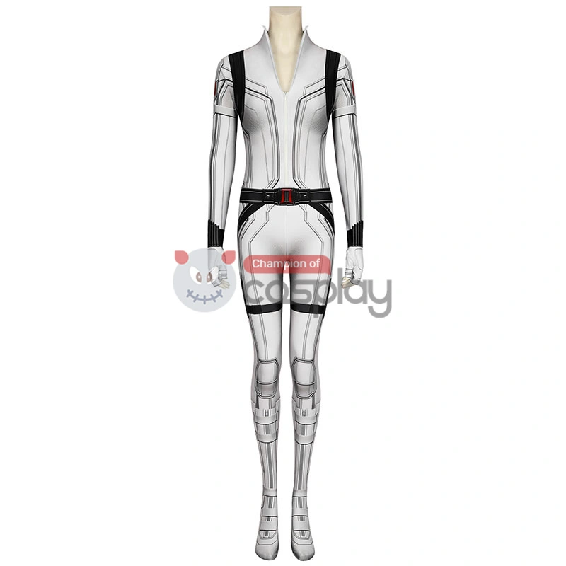 Natasha Romanoff White Jumpsuit 2020 Movie Black Widow Cosplay Costume 2 Natasha Romanoff White Jumpsuit 2020 Movie Black Widow Cosplay Costume - Image 2