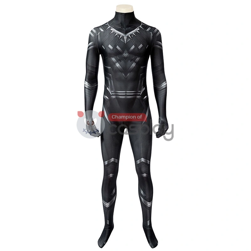 Captain America Civil War Cosplay Suit Black Panther T'Challa Jumpsuit 2 Captain America Civil War Cosplay Suit Black Panther T'Challa Jumpsuit - Image 2