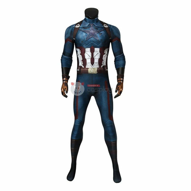 Captain America Costume Avengers 3 Infinity War Steve Rogers Jumpsuit Cosplay Costumes 2 Captain America Costume Avengers 3 Infinity War Steve Rogers Jumpsuit Cosplay Costumes - Image 2