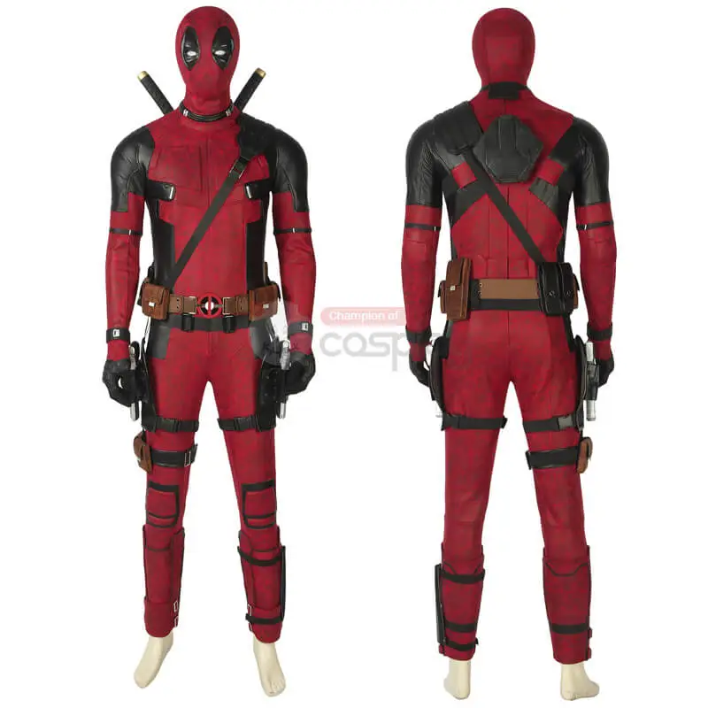 Deadpool 2 Costume Wade Wilson Deadpool Cosplay Costume Full Set 2 Deadpool 2 Costume Wade Wilson Deadpool Cosplay Costume Full Set - Image 2