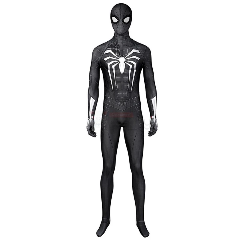 Spiderman Miles Morales Suit Spider Man Venom Black Cosplay Costume 2 Spiderman Miles Morales Suit Spider Man Venom Black Cosplay Costume - Image 2
