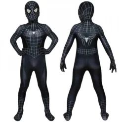 Spiderman 3 Eddie Brock Cosplay Costume Venom Jumpsuit For Kids