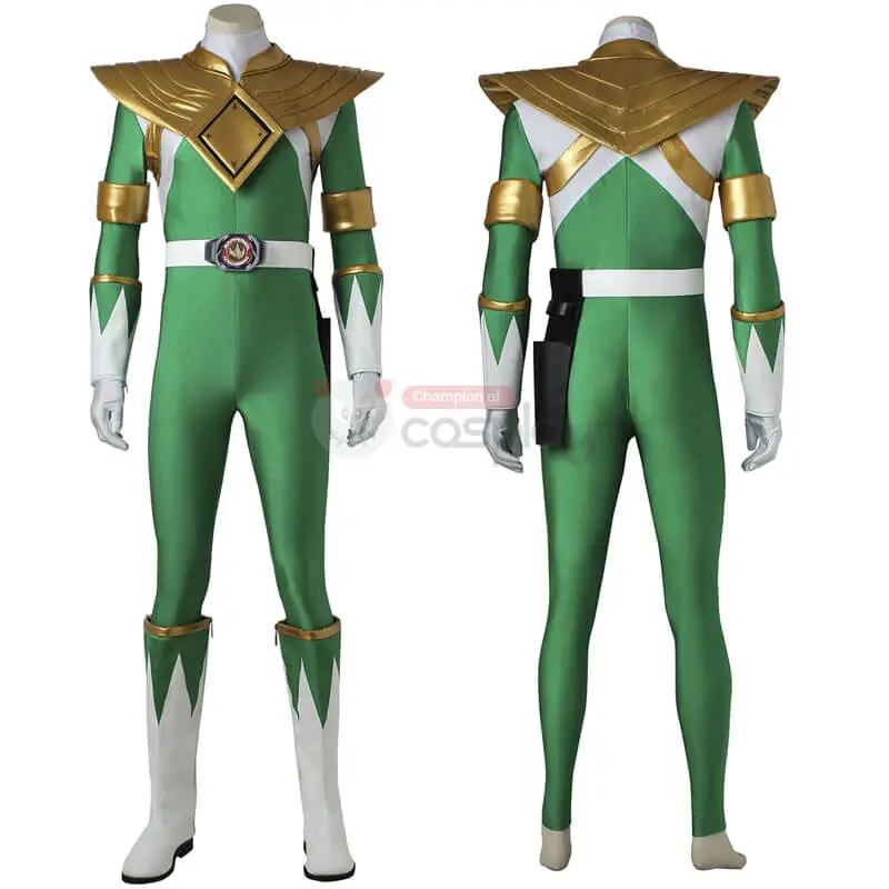 Burai Dragon Ranger Costume Green Mighty Morphin' Power Rangers Cosplay Costumes 2 Burai Dragon Ranger Costume Green Mighty Morphin' Power Rangers Cosplay Costumes - Image 2