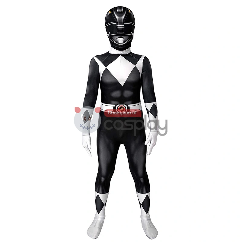 Mighty Morphin Power Rangers Cosplay Costume Black Rangers Suit For Kids 1 Mighty Morphin Power Rangers Cosplay Costume Black Rangers Suit For Kids
