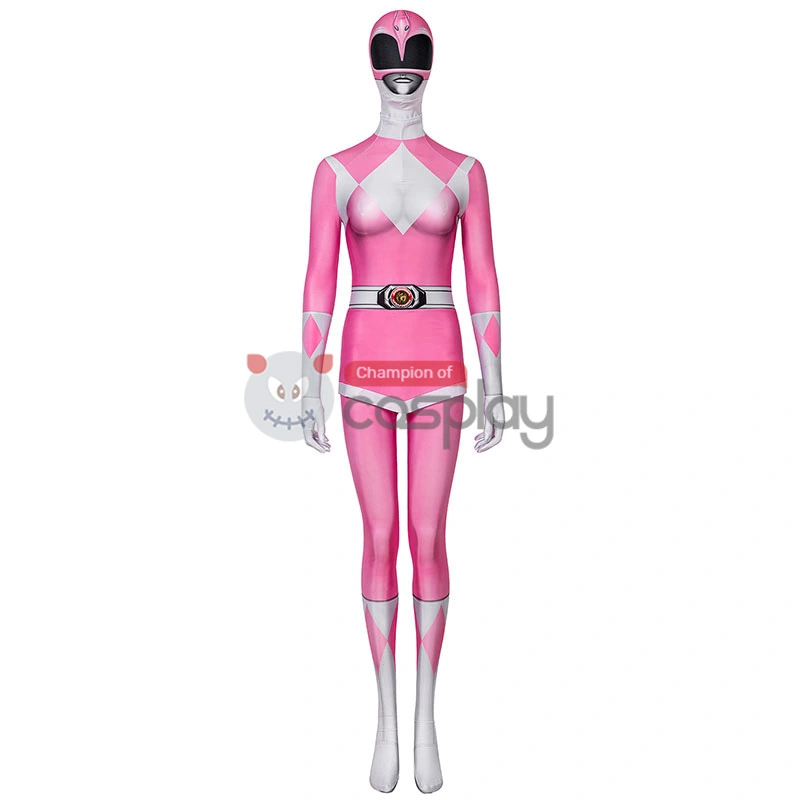 Pink Ranger Costume Mighty Morphin Power Rangers Cosplay Suit 2 Pink Ranger Costume Mighty Morphin Power Rangers Cosplay Suit - Image 2