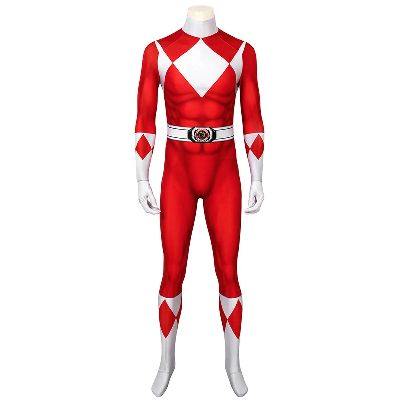 Adult Power Rangers Jumpsuit Mighty Morphin Power Rangers Cosplay Costume 19 Adult Power Rangers Jumpsuit Mighty Morphin Power Rangers Cosplay Costume - Image 19