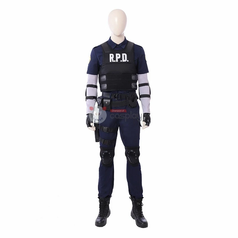Ready To Ship Resident Evil 2 Cosplay Costume Leon S. Kennedy R.P.D. Suit Costumes 2 Ready To Ship Resident Evil 2 Cosplay Costume Leon S. Kennedy R.P.D. Suit Costumes - Image 2