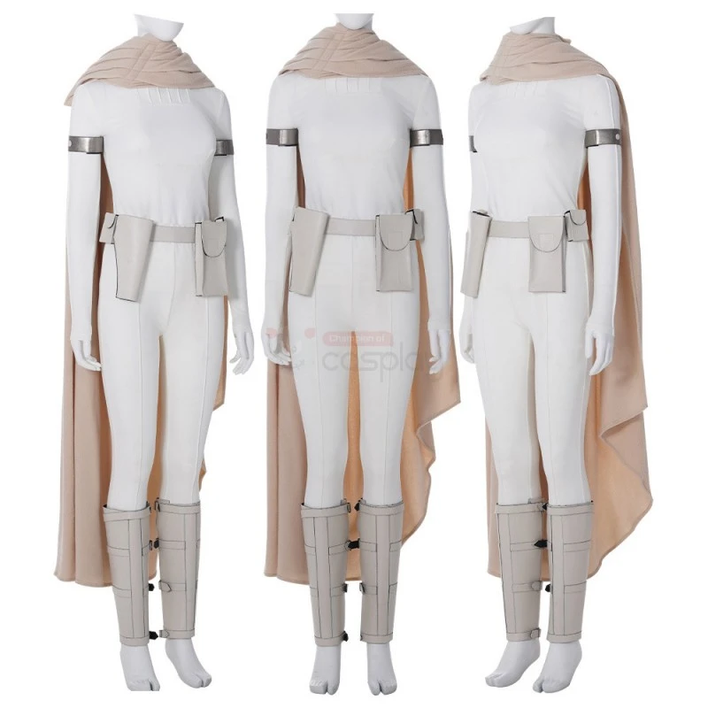 Star Wars Padme Amidala White Cosplay Costume 3 Star Wars Padme Amidala White Cosplay Costume - Image 3