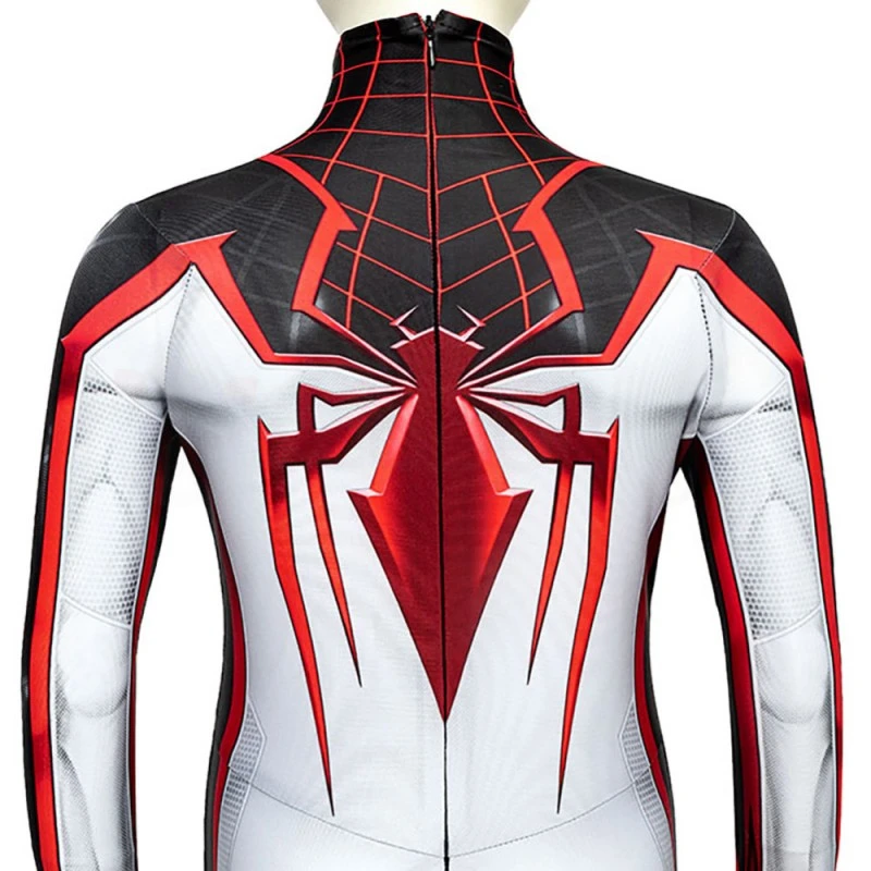 Kids Spider-Man TRACK Suit White Spiderman Miles Morales Cosplay Costume 11 Kids Spider-Man TRACK Suit White Spiderman Miles Morales Cosplay Costume - Image 11