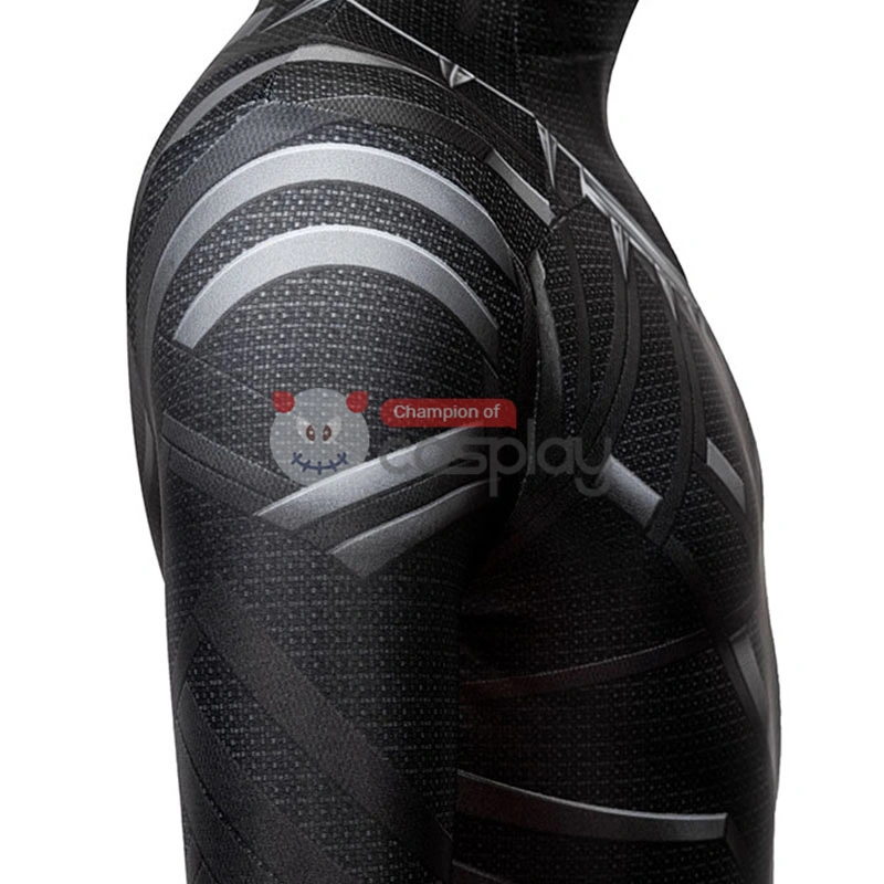 Kids Captain America Civil War T'Challa Cosplay Costume Black Panther Jumpsuit 12 Kids Captain America Civil War T'Challa Cosplay Costume Black Panther Jumpsuit - Image 12