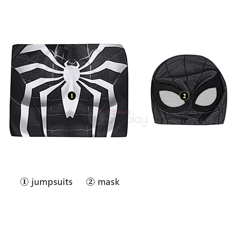 Spiderman Miles Morales Suit Spider Man Venom Black Cosplay Costume 12 Spiderman Miles Morales Suit Spider Man Venom Black Cosplay Costume - Image 12