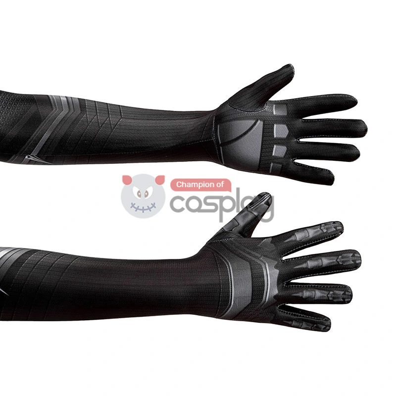 Kids Captain America Civil War T'Challa Cosplay Costume Black Panther Jumpsuit 14 Kids Captain America Civil War T'Challa Cosplay Costume Black Panther Jumpsuit - Image 14