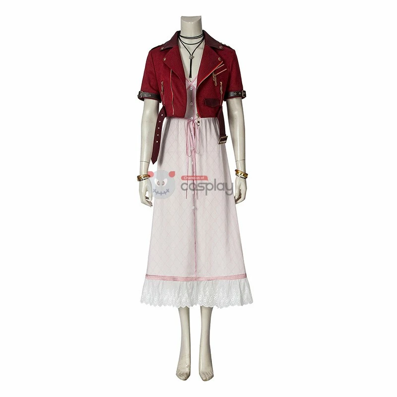 Aerith Gainsborough Costume Final Fantasy 7 Cosplay Costume 2 Aerith Gainsborough Costume Final Fantasy 7 Cosplay Costume - Image 2