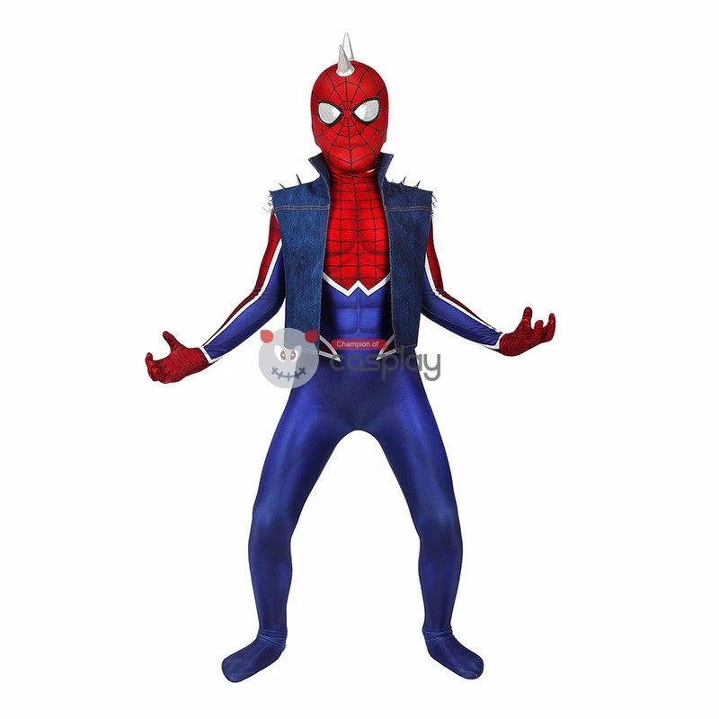 Kids Spider Man Costumes Spider-Man PS4 Punk Suit Cosplay Costumes 2 Kids Spider Man Costumes Spider-Man PS4 Punk Suit Cosplay Costumes - Image 2