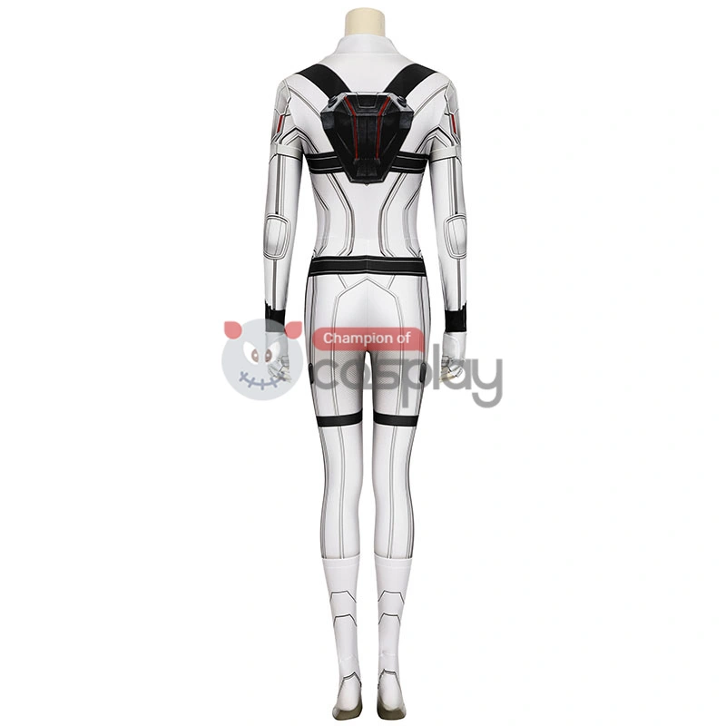 Natasha Romanoff White Jumpsuit 2020 Movie Black Widow Cosplay Costume 3 Natasha Romanoff White Jumpsuit 2020 Movie Black Widow Cosplay Costume - Image 3