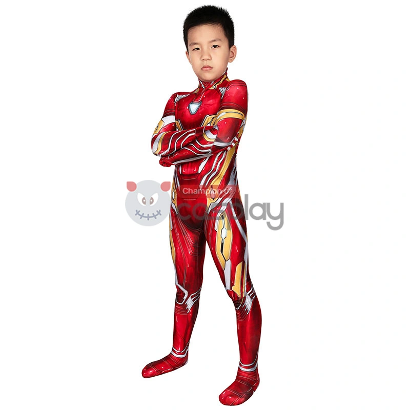 Iron Man Jumpsuit The Avengers Tony Stark Cosplay Costume For Kids 3 Iron Man Jumpsuit The Avengers Tony Stark Cosplay Costume For Kids - Image 3