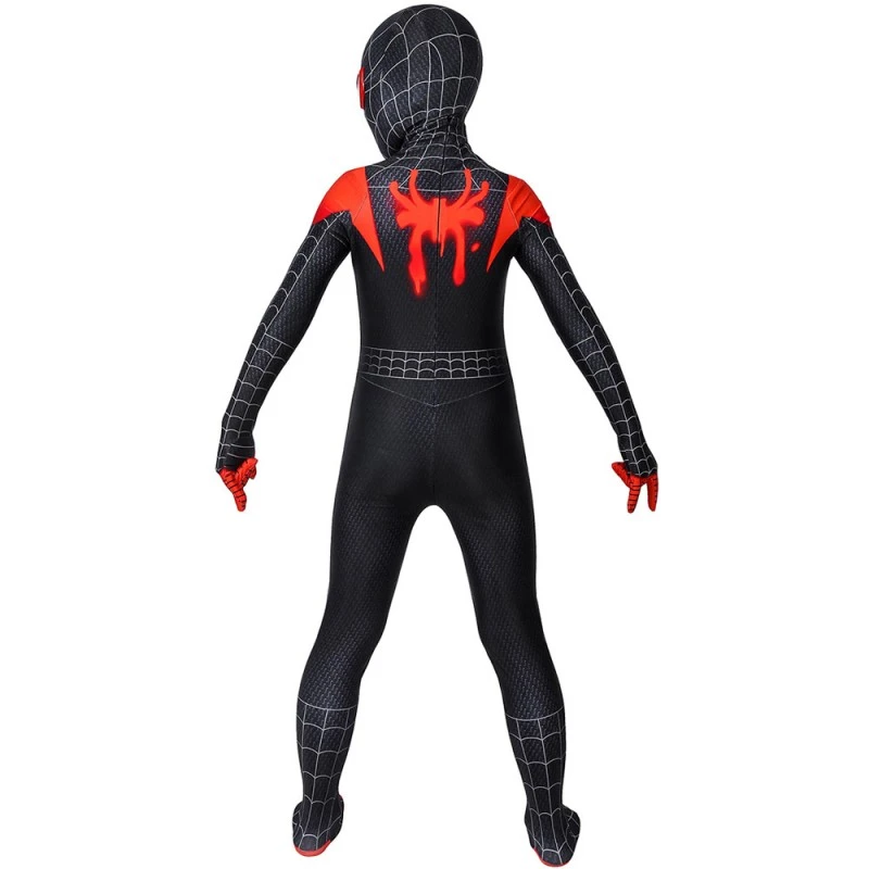 Kids Miles Morales Costume Spider-Man Into The Spider-Verse Cosplay Suit 3 Kids Miles Morales Costume Spider-Man Into The Spider-Verse Cosplay Suit - Image 3