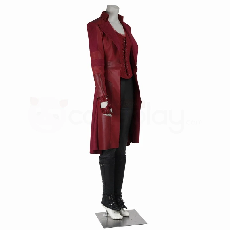 America Civil War Scarlet Witch Cosplay Costume Wanda Maximoff Red Suit 2 America Civil War Scarlet Witch Cosplay Costume Wanda Maximoff Red Suit - Image 2