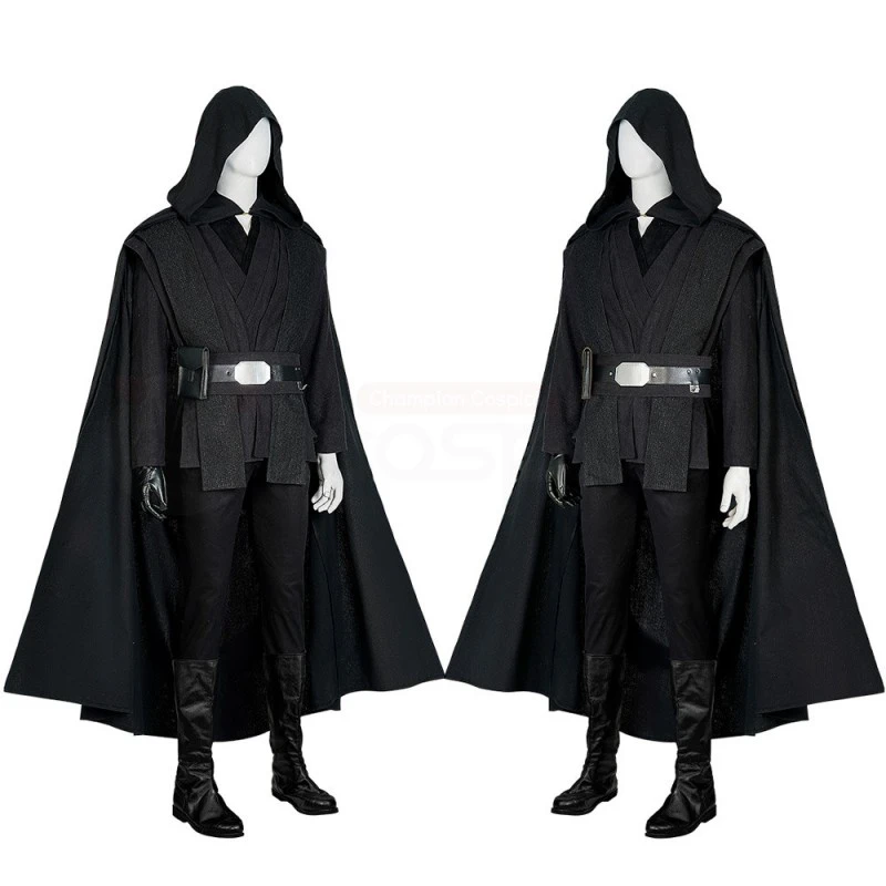 Star Wars The Mandalorian Luke Skywalker Black Cosplay Costumes 2 Star Wars The Mandalorian Luke Skywalker Black Cosplay Costumes - Image 2
