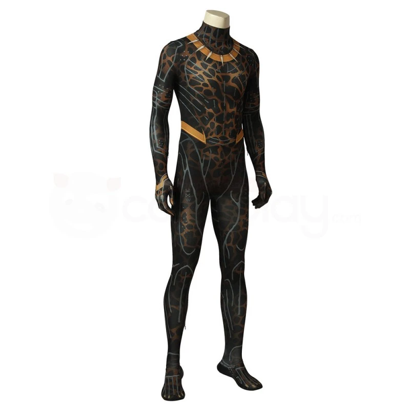 Erik Stevens Jumpsuit Black Panther Cosplay Costume 1 Erik Stevens Jumpsuit Black Panther Cosplay Costume