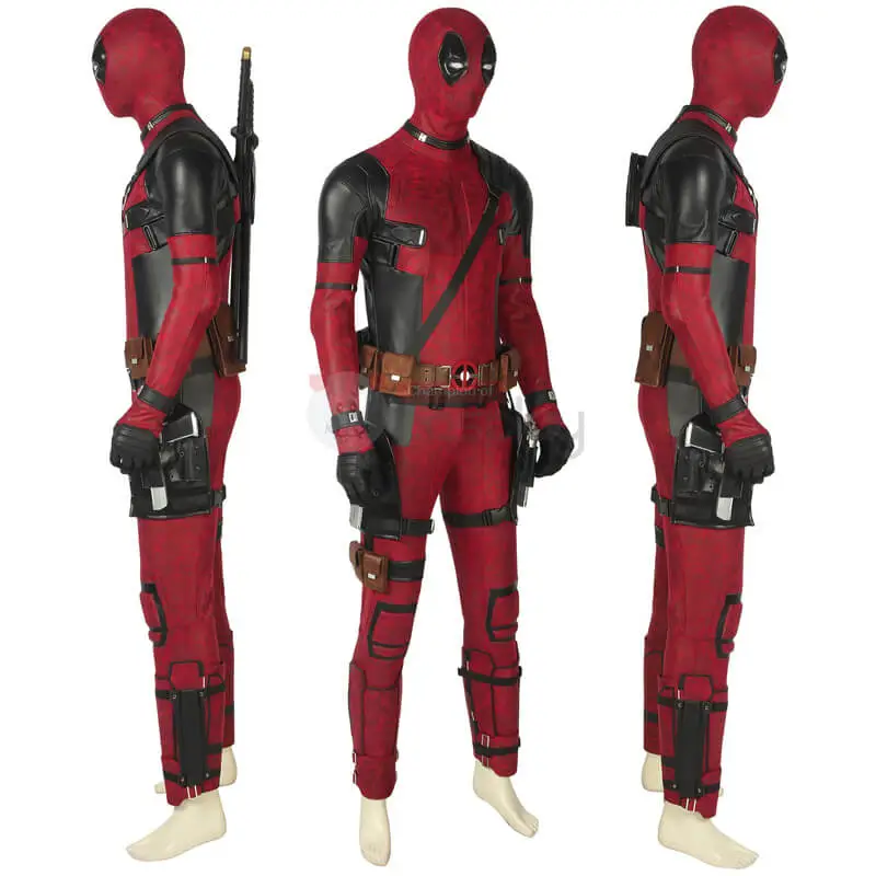 Deadpool 2 Costume Wade Wilson Deadpool Cosplay Costume Full Set 3 Deadpool 2 Costume Wade Wilson Deadpool Cosplay Costume Full Set - Image 3