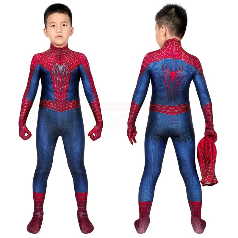 The Amazing Spider-Man Zentai 3D Jumpsuit Kids Peter Parker Cosplay Costume 2 The Amazing Spider-Man Zentai 3D Jumpsuit Kids Peter Parker Cosplay Costume - Image 2