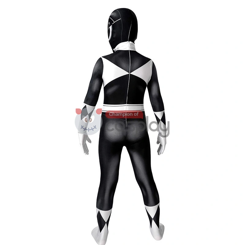 Mighty Morphin Power Rangers Cosplay Costume Black Rangers Suit For Kids 2 Mighty Morphin Power Rangers Cosplay Costume Black Rangers Suit For Kids - Image 2