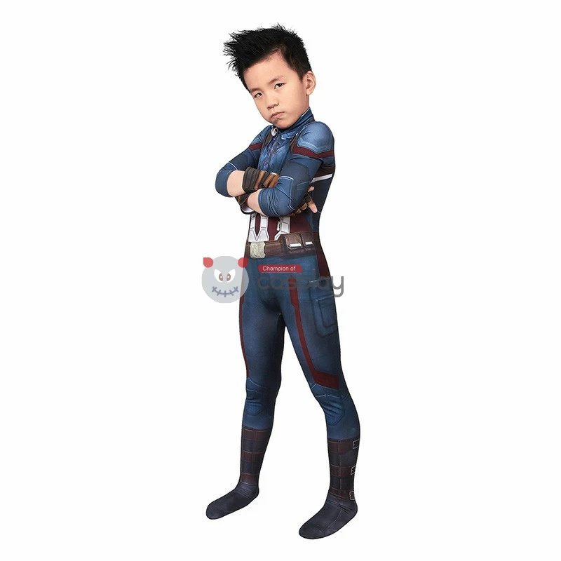 Kids Captain America Costume Avengers Infinity War Steve Rogers Cosplay Costume 3 Kids Captain America Costume Avengers Infinity War Steve Rogers Cosplay Costume - Image 3