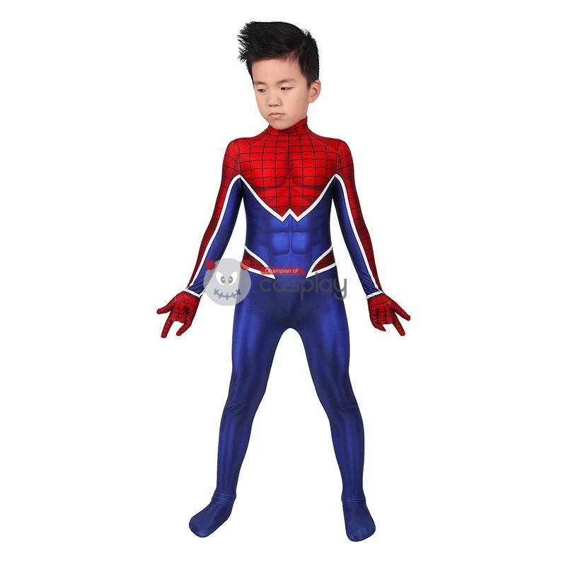 Kids Spider Man Costumes Spider-Man PS4 Punk Suit Cosplay Costumes 3 Kids Spider Man Costumes Spider-Man PS4 Punk Suit Cosplay Costumes - Image 3