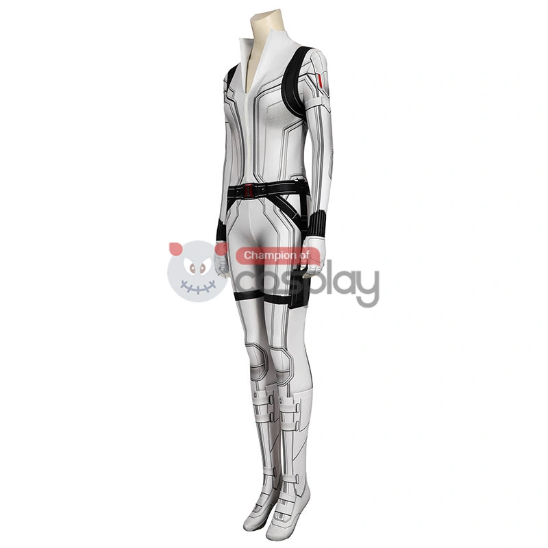 Natasha Romanoff White Jumpsuit 2020 Movie Black Widow Cosplay Costume 4 Natasha Romanoff White Jumpsuit 2020 Movie Black Widow Cosplay Costume - Image 4