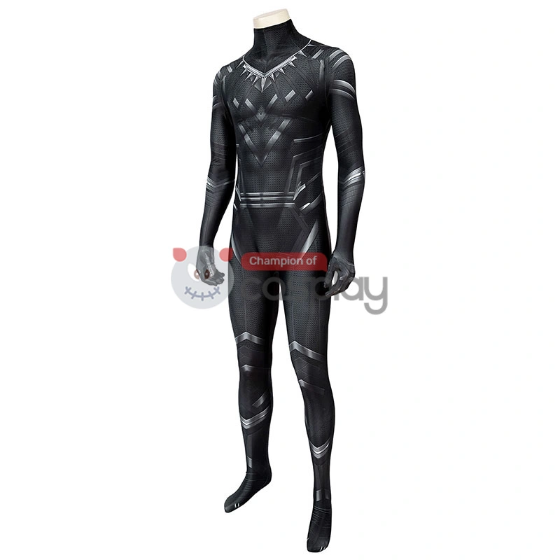 Captain America Civil War Cosplay Suit Black Panther T'Challa Jumpsuit 4 Captain America Civil War Cosplay Suit Black Panther T'Challa Jumpsuit - Image 4