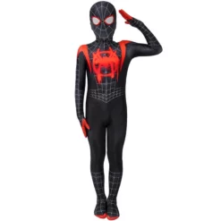 Kids Miles Morales Costume Spider-Man Into The Spider-Verse Cosplay Suit 16 Kids Miles Morales Costume Spider-Man Into The Spider-Verse Cosplay Suit -Ready To Ship Sales 3 800x800 272