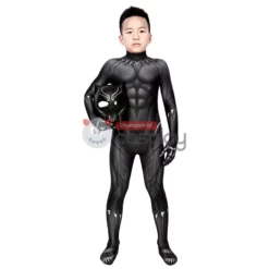 Black Panther Cosplay Costume T'Challa Jumpsuit For Kids -Ready To Ship Sales 3 800x800 328