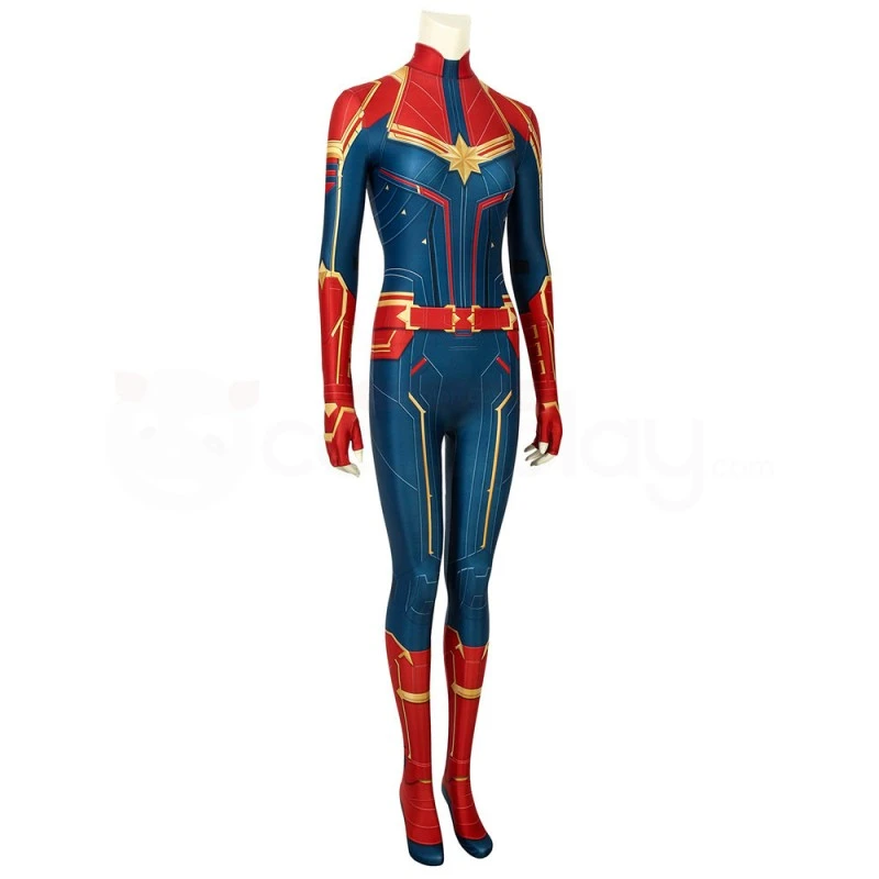 Carol Danvers Cosplay Costume Captain Marvel Cosplay Jumpsuit 3 Carol Danvers Cosplay Costume Captain Marvel Cosplay Jumpsuit - Image 3