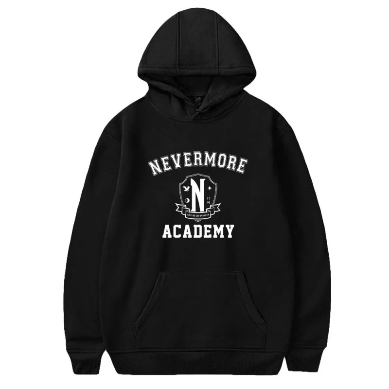 Wednesday Pullover Wednesday Addams Nevermore Academy Hoodie Unisex 2 Wednesday Pullover Wednesday Addams Nevermore Academy Hoodie Unisex - Image 2
