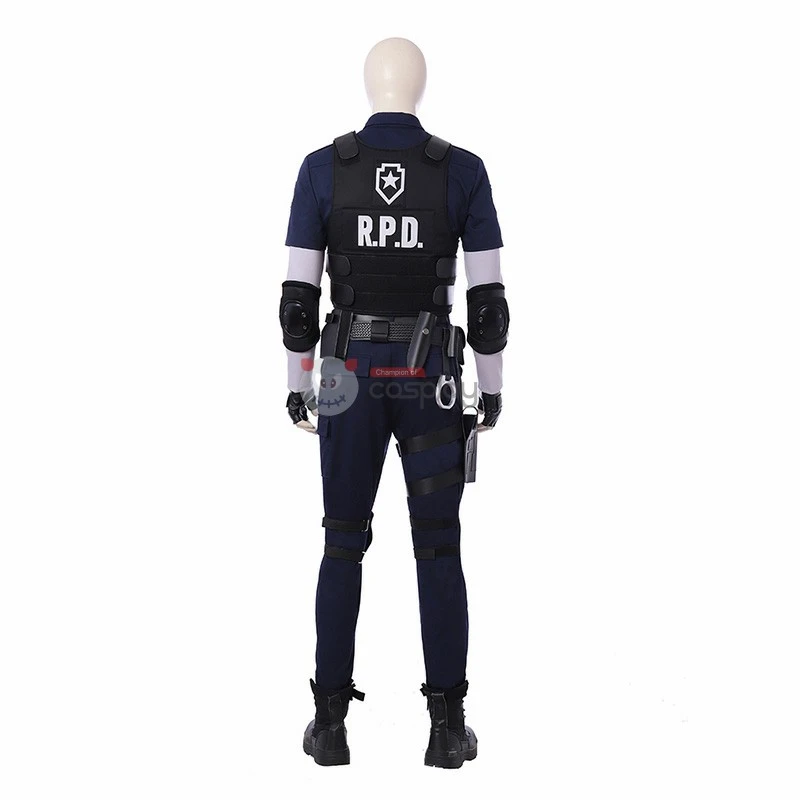 Ready To Ship Resident Evil 2 Cosplay Costume Leon S. Kennedy R.P.D. Suit Costumes 4 Ready To Ship Resident Evil 2 Cosplay Costume Leon S. Kennedy R.P.D. Suit Costumes - Image 4