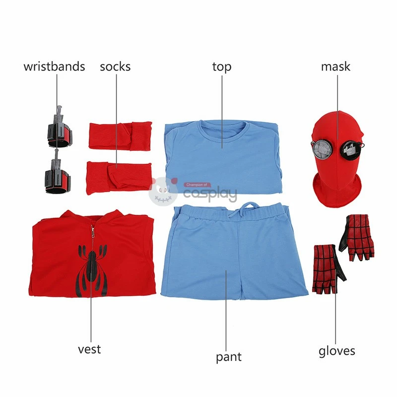 Spider Man Costume Homecoming Peter Park The Avengers Cosplay Costumes 5 Spider Man Costume Homecoming Peter Park The Avengers Cosplay Costumes - Image 5
