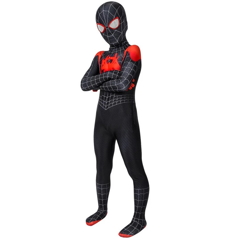 Kids Miles Morales Costume Spider-Man Into The Spider-Verse Cosplay Suit 5 Kids Miles Morales Costume Spider-Man Into The Spider-Verse Cosplay Suit - Image 5