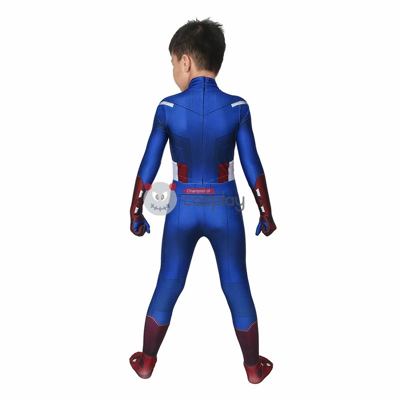 Kids Captain America Costume Avengers 1 Steve Rogers Cosplay Costume 4 Kids Captain America Costume Avengers 1 Steve Rogers Cosplay Costume - Image 4