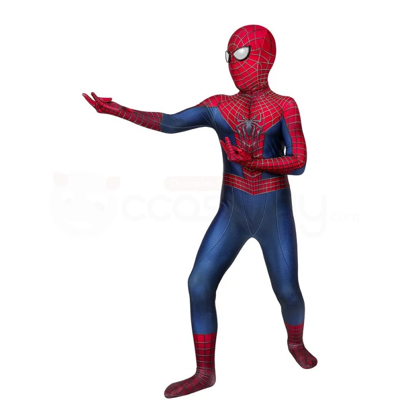 The Amazing Spider-Man Zentai 3D Jumpsuit Kids Peter Parker Cosplay Costume 4 The Amazing Spider-Man Zentai 3D Jumpsuit Kids Peter Parker Cosplay Costume - Image 4