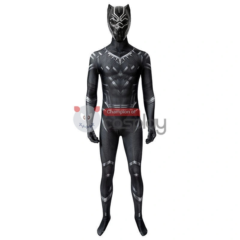 Captain America Civil War Cosplay Suit Black Panther T'Challa Jumpsuit 6 Captain America Civil War Cosplay Suit Black Panther T'Challa Jumpsuit - Image 6