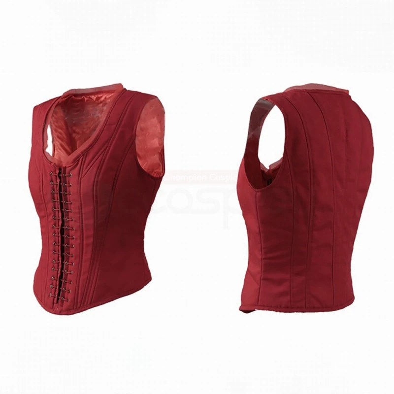 America Civil War Scarlet Witch Cosplay Costume Wanda Maximoff Red Suit 5 America Civil War Scarlet Witch Cosplay Costume Wanda Maximoff Red Suit - Image 5