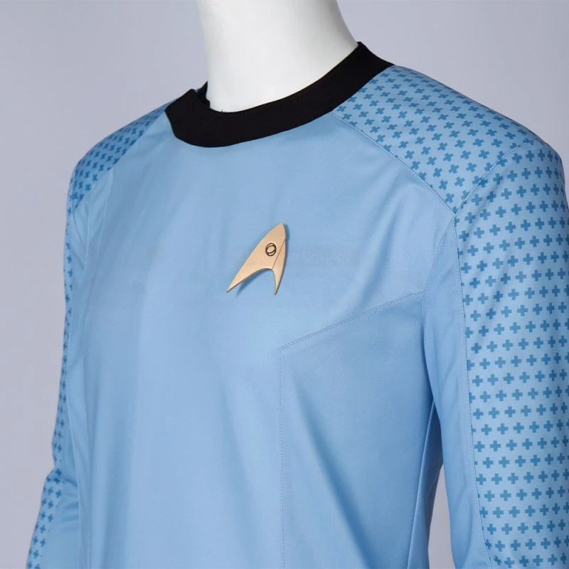 Star Trek Uniform Costume Strange New Worlds Cosplay Blue Shirt 6 Star Trek Uniform Costume Strange New Worlds Cosplay Blue Shirt - Image 6