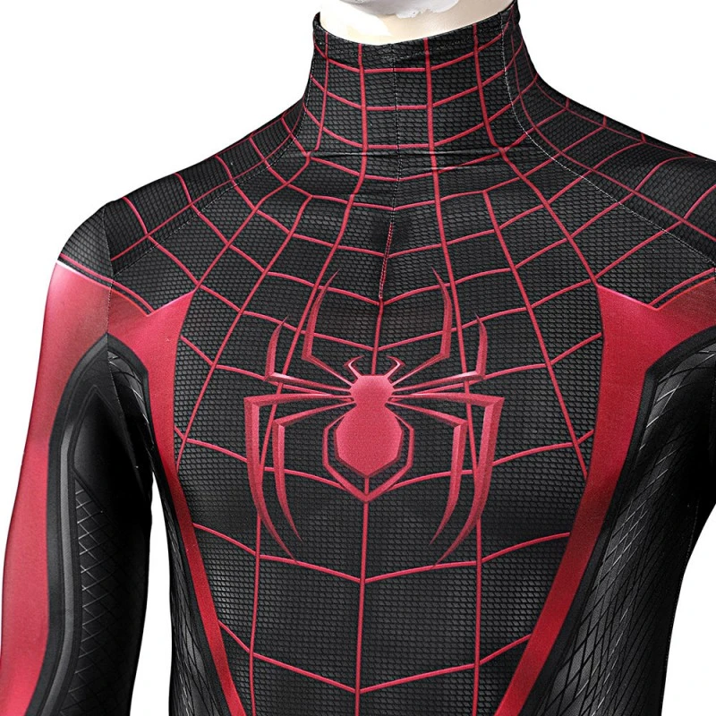 Spiderman Miles Morales Jumpsuit Spider-Man 2 PS5 Cosplay Costume 6 Spiderman Miles Morales Jumpsuit Spider-Man 2 PS5 Cosplay Costume - Image 6
