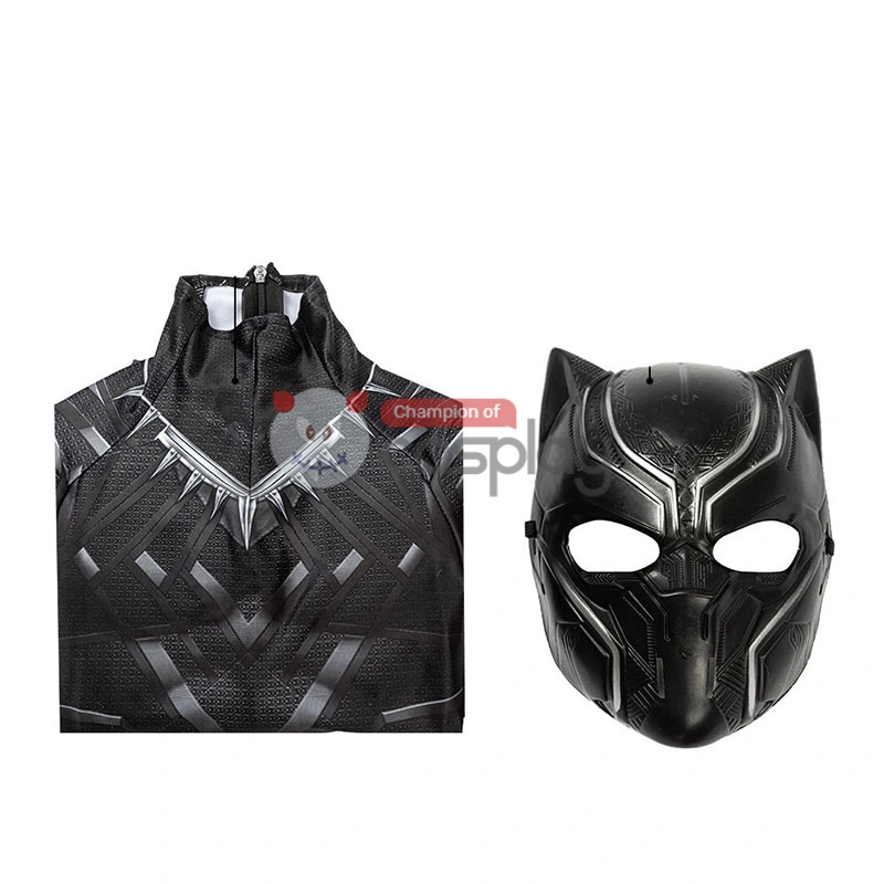 Kids Captain America Civil War T'Challa Cosplay Costume Black Panther Jumpsuit 7 Kids Captain America Civil War T'Challa Cosplay Costume Black Panther Jumpsuit - Image 7