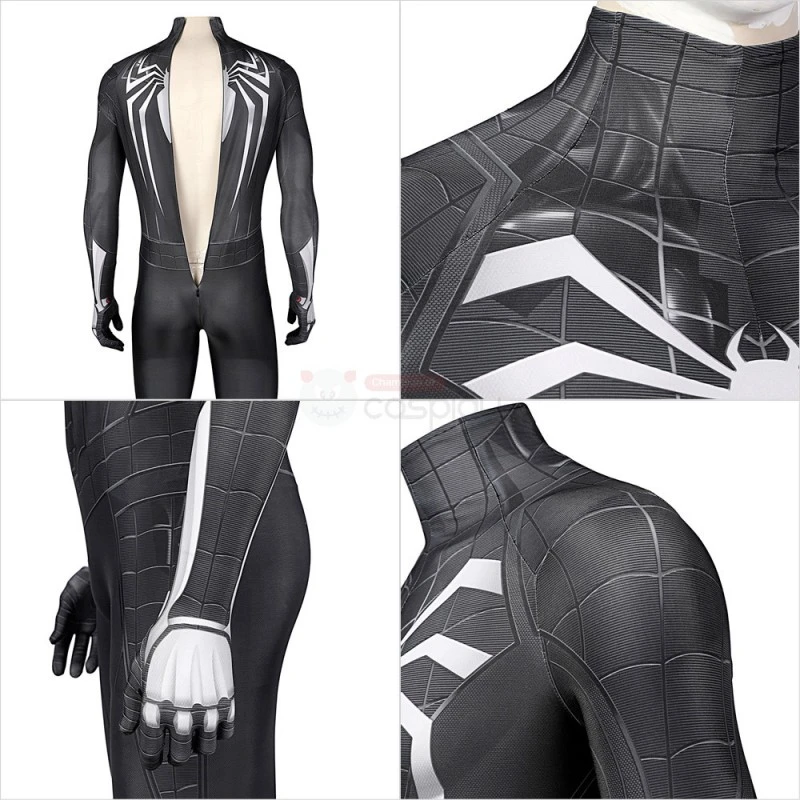 Spiderman Miles Morales Suit Spider Man Venom Black Cosplay Costume 7 Spiderman Miles Morales Suit Spider Man Venom Black Cosplay Costume - Image 7